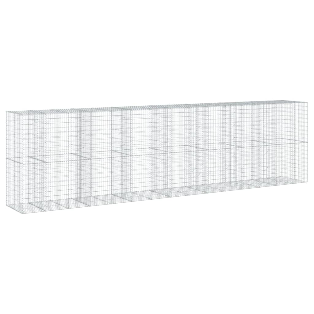 Gabionska košara s poklopcem 750x100x200 cm pocinčano željezo