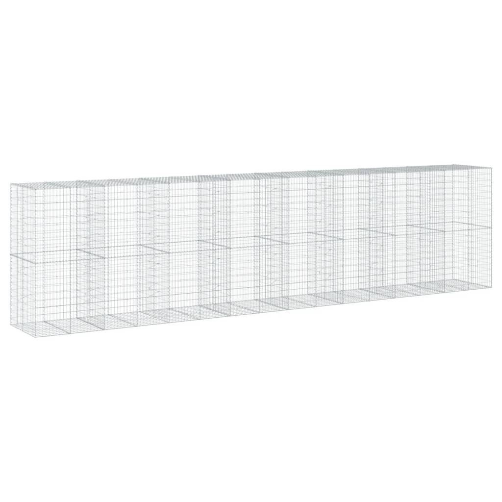 Gabionska košara s poklopcem 800x100x200 cm pocinčano željezo