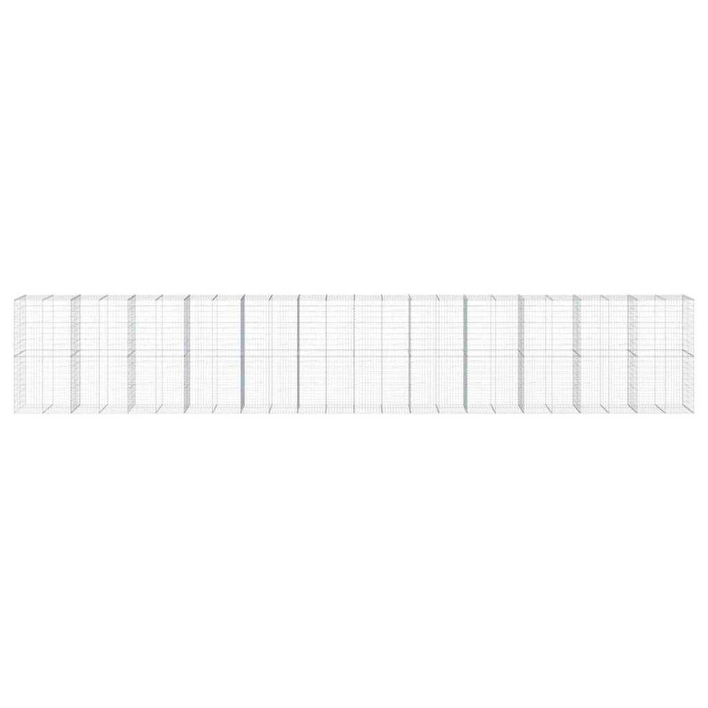 Gabionska košara s poklopcem 1200x100x200 cm pocinčano željezo