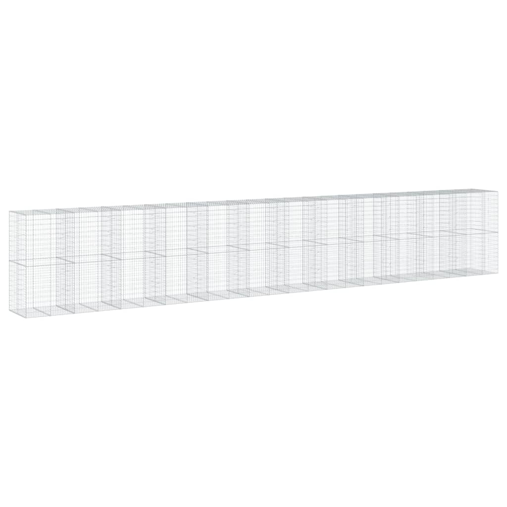 Gabionska košara s poklopcem 1200x100x200 cm pocinčano željezo