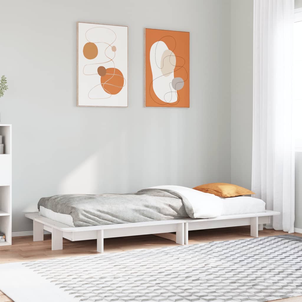 Okvir kreveta bez madraca bijeli 100x200 cm konstruirano drvo