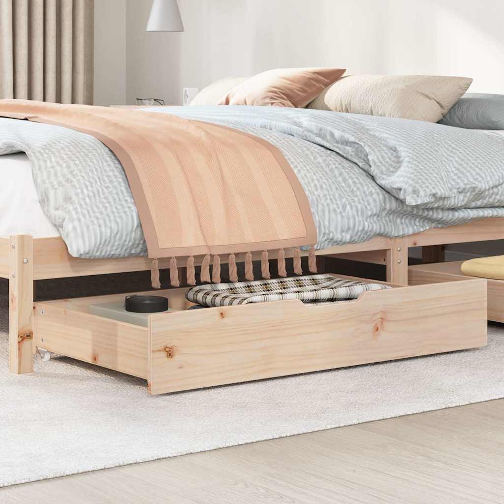 Ladice ispod kreveta s kotačima 2 kom 90x55x17 cm od borovine