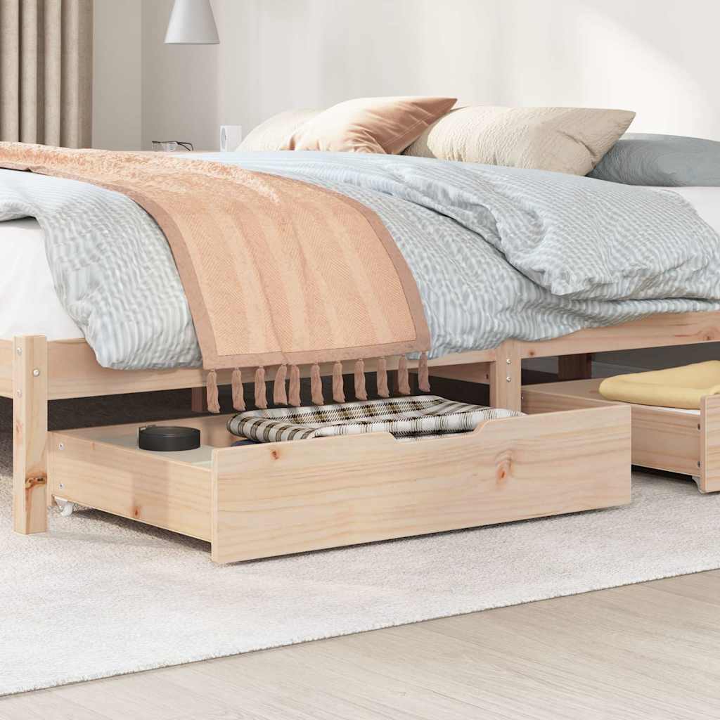 Ladice ispod kreveta s kotačima 2 kom 85x55x17 cm od borovine