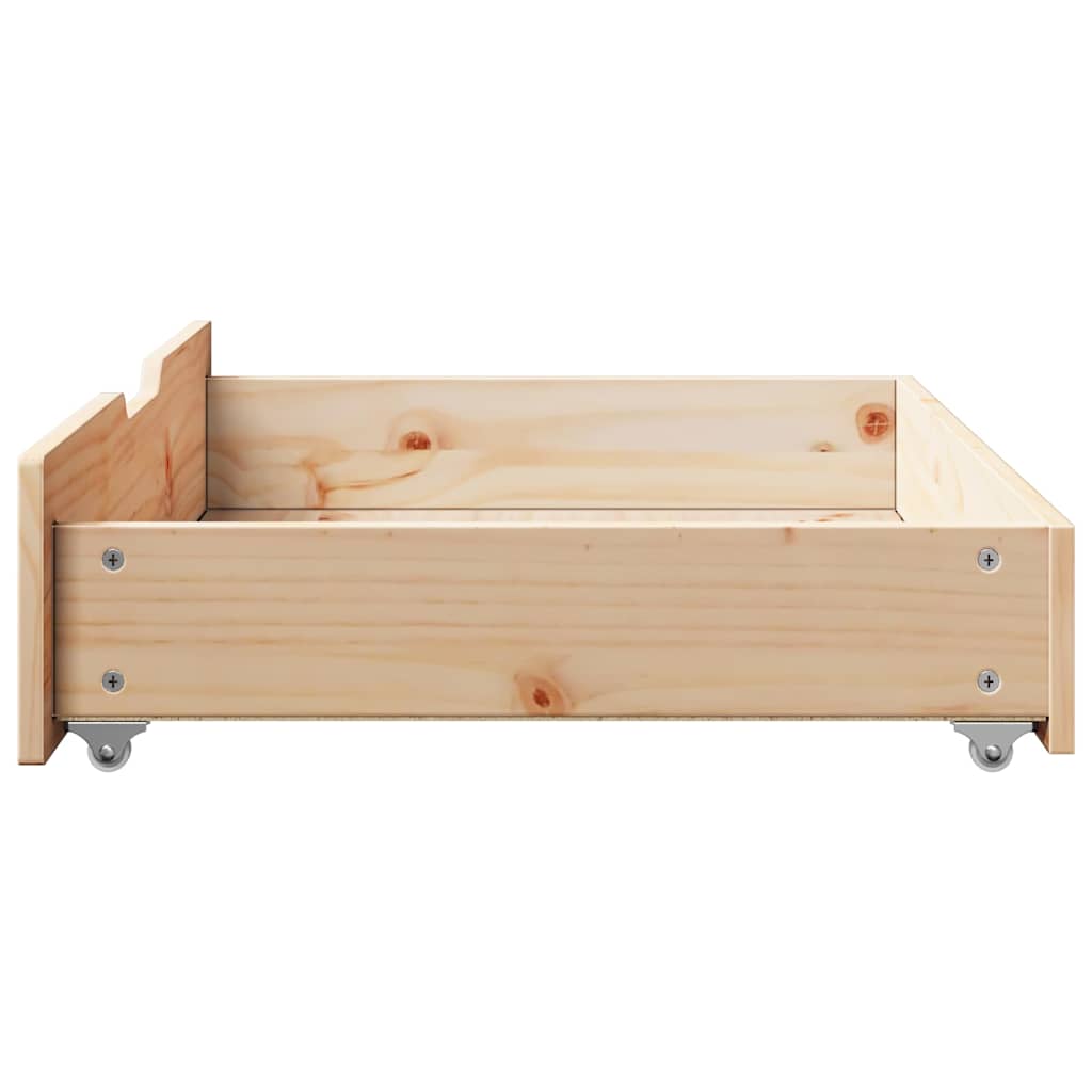 Ladice ispod kreveta s kotačima 2 kom 85x55x17 cm od borovine