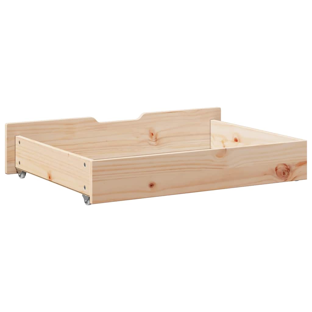 Ladice ispod kreveta s kotačima 2 kom 85x55x17 cm od borovine