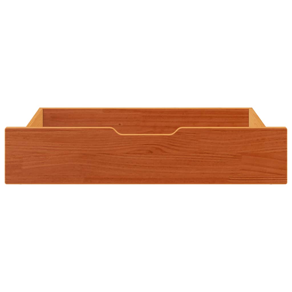 Ladice ispod kreveta 2 kom voštano smeđe 85x55x17cm od borovine