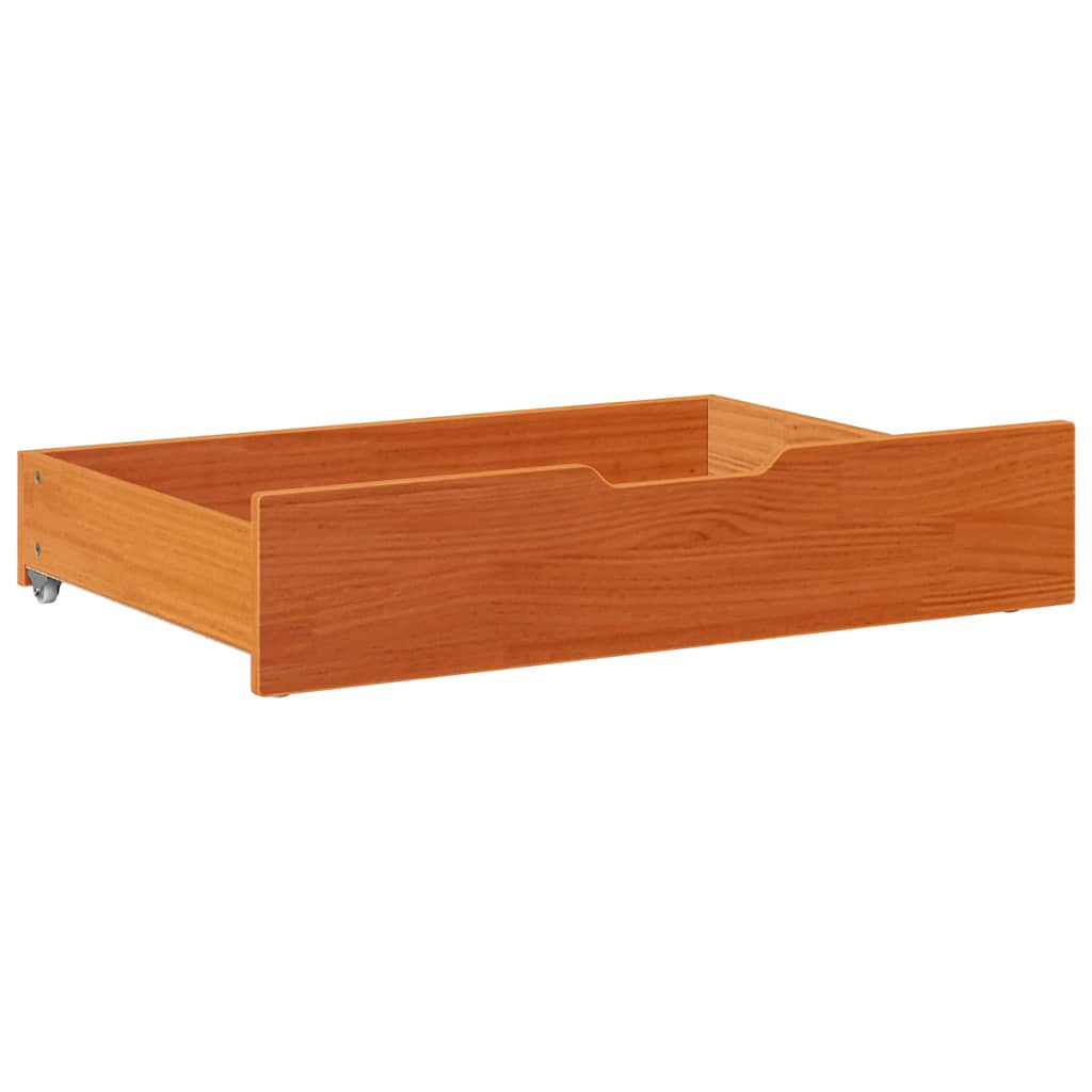 Ladice ispod kreveta 2 kom voštano smeđe 85x55x17cm od borovine