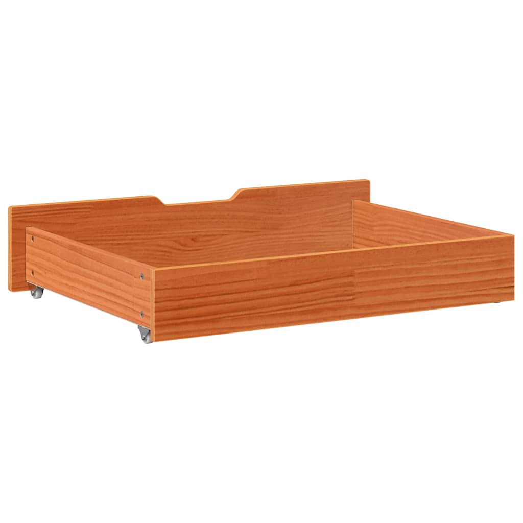 Ladice ispod kreveta 2 kom voštano smeđe 85x55x17cm od borovine