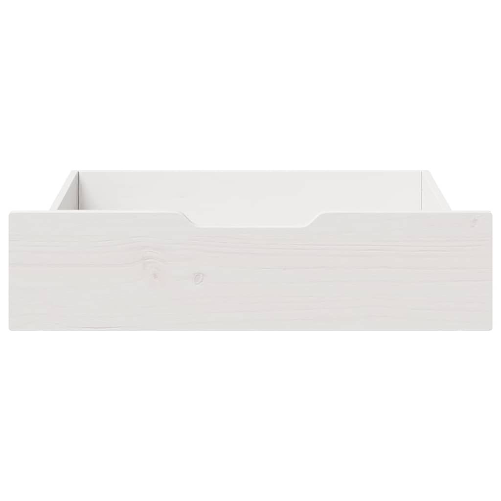 Ladice ispod kreveta 2 kom bijele 65x55x17 cm od borovine