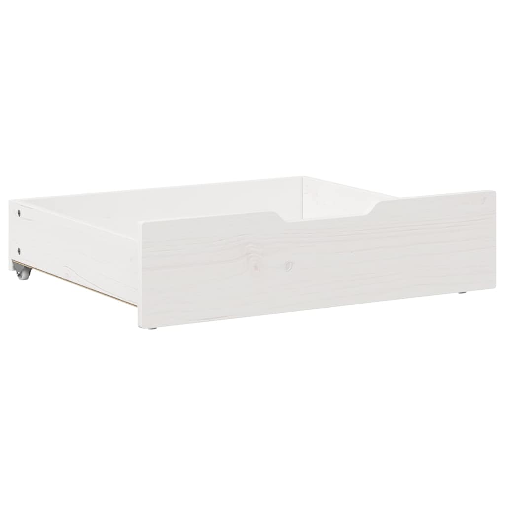 Ladice ispod kreveta 2 kom bijele 65x55x17 cm od borovine