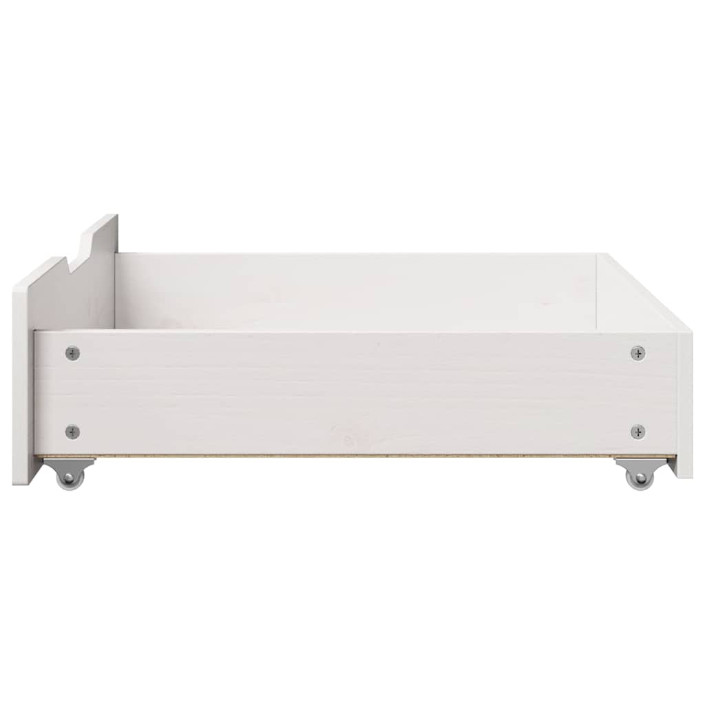 Ladice ispod kreveta 2 kom bijele 65x55x17 cm od borovine