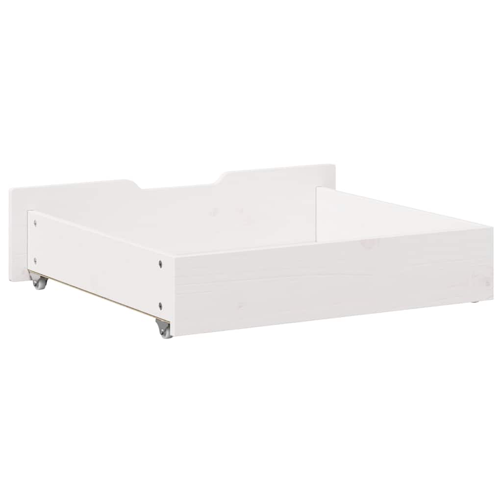 Ladice ispod kreveta 2 kom bijele 65x55x17 cm od borovine