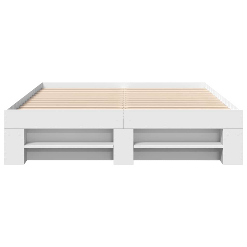 Okvir za krevet bijeli 120 x 200 cm konstruirano drvo