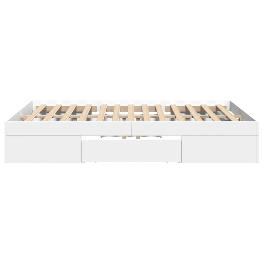 Okvir za krevet bijeli 120 x 200 cm konstruirano drvo