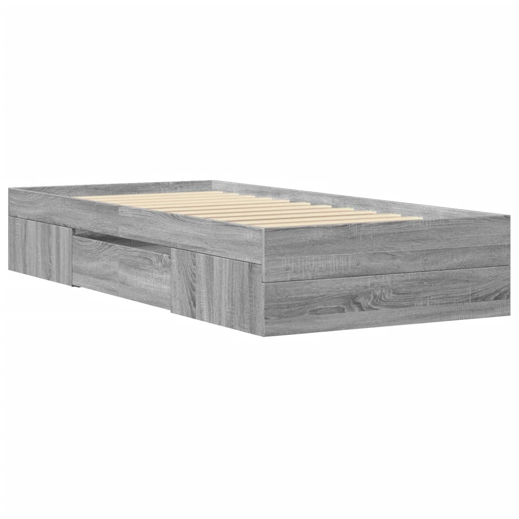 Okvir za krevet boja hrasta 100x200 cm od konstruiranog drva