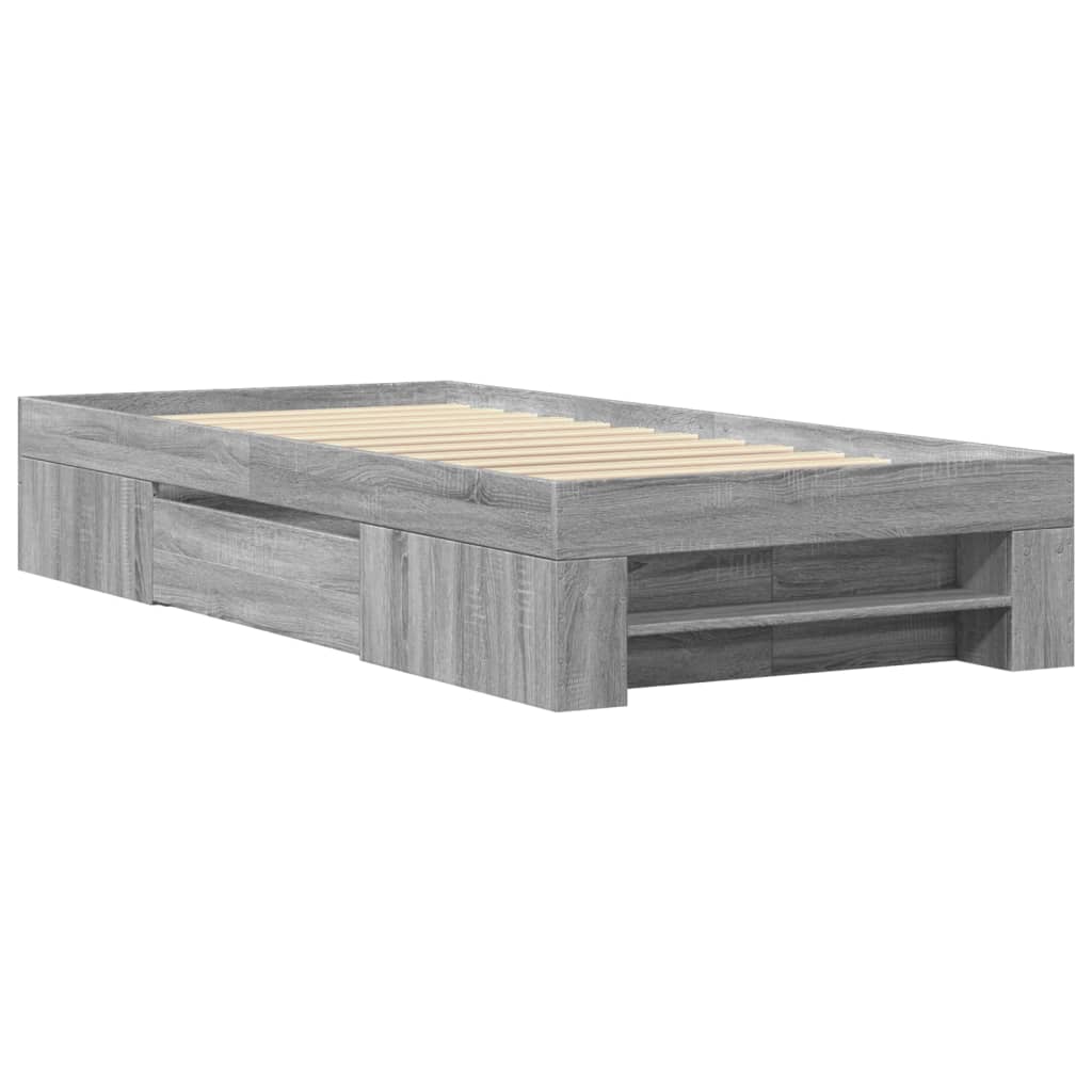 Okvir za krevet boja hrasta 90x200 cm od konstruiranog drva