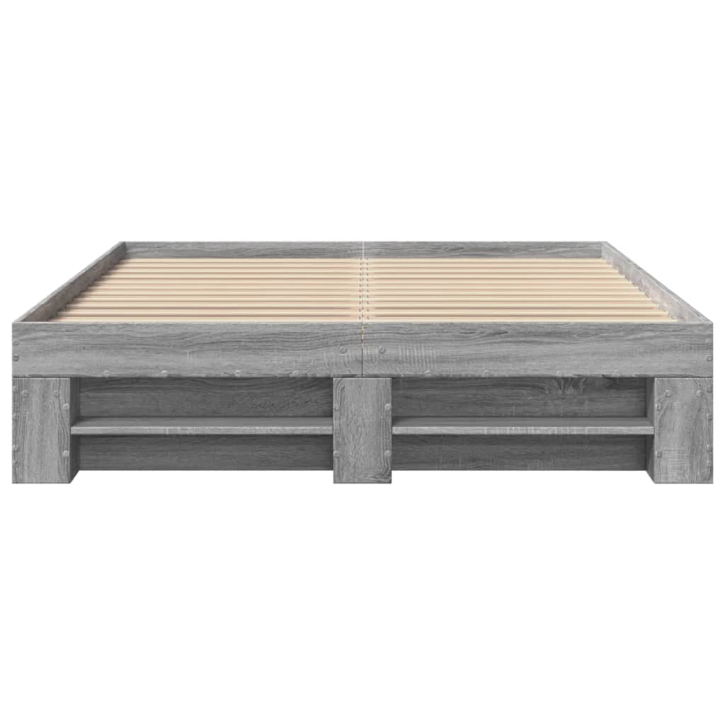 Okvir za krevet boja hrasta 140x190 cm od konstruiranog drva