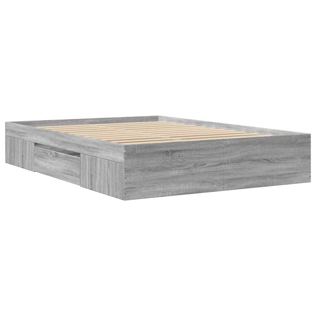 Okvir za krevet boja hrasta 140x190 cm od konstruiranog drva