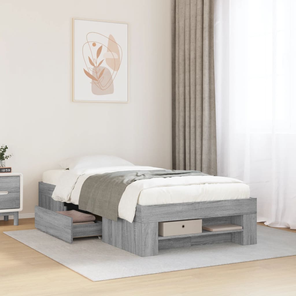 Okvir za krevet boja hrasta 90x190 cm od konstruiranog drva