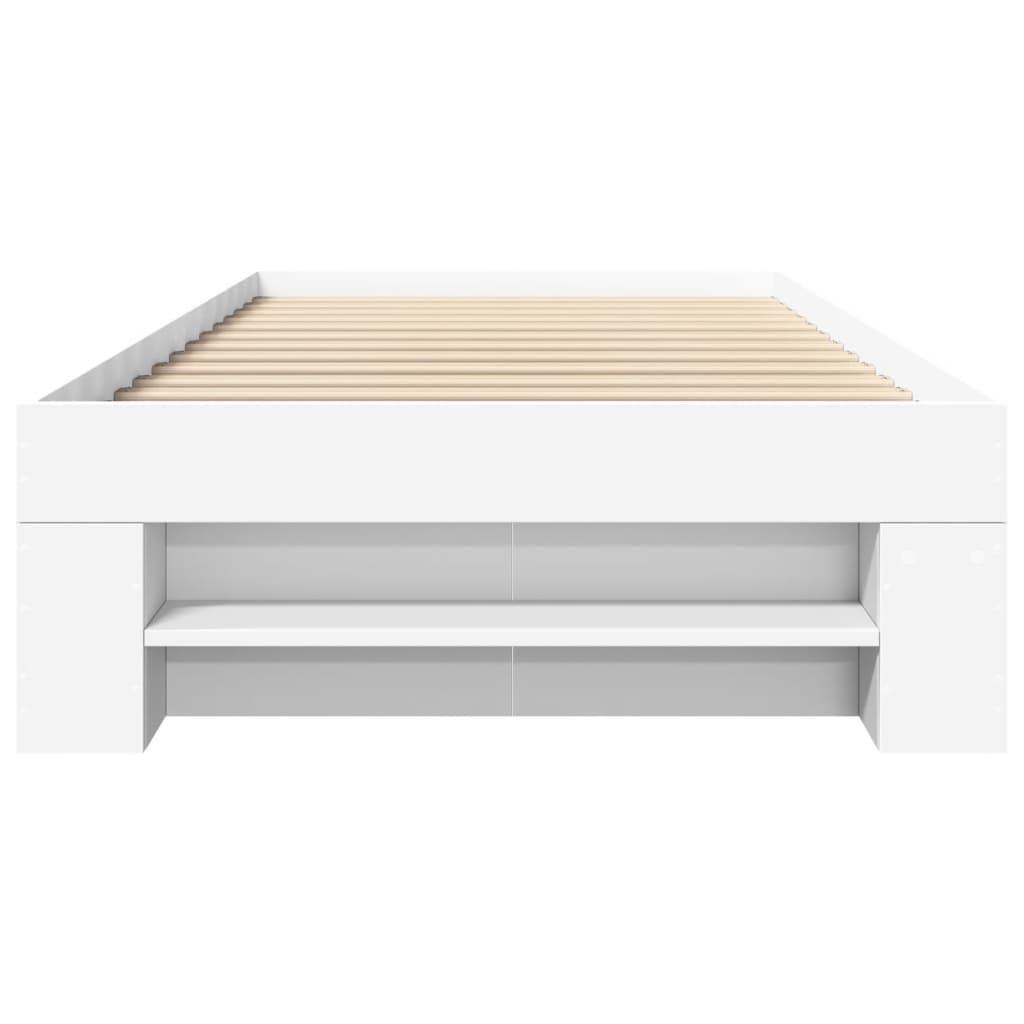 Okvir za krevet bijeli 75x190 cm konstruirano drvo