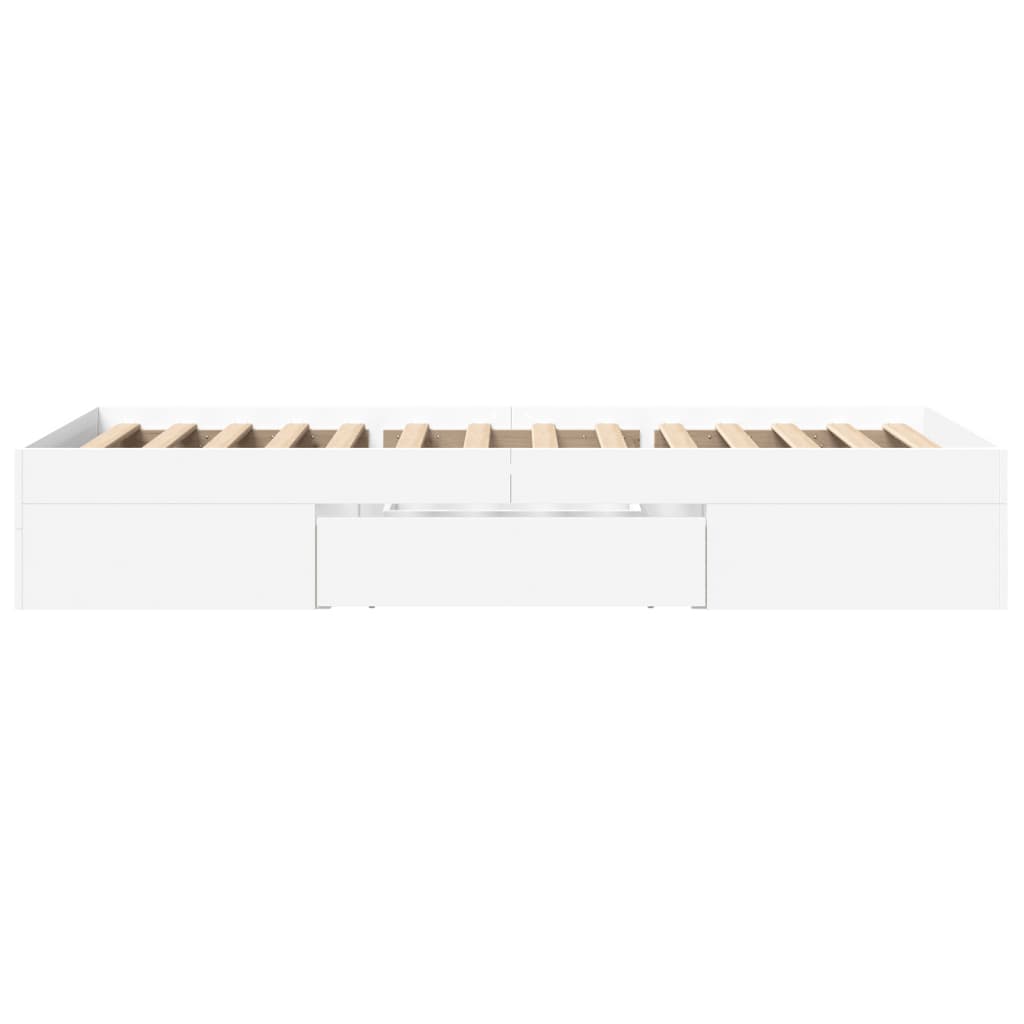 Okvir za krevet bijeli 75x190 cm konstruirano drvo