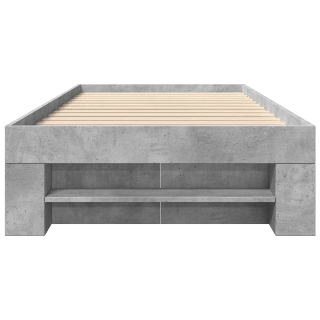 Okvir kreveta boja betona 75x190 cm od konstruiranog drva