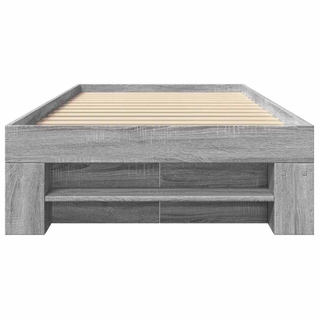 Okvir za krevet boja hrasta 75 x 190 cm od konstruiranog drva