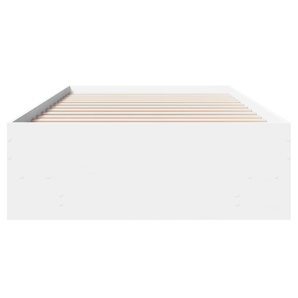 Okvir za krevet bijeli 100 x 200 cm konstruirano drvo