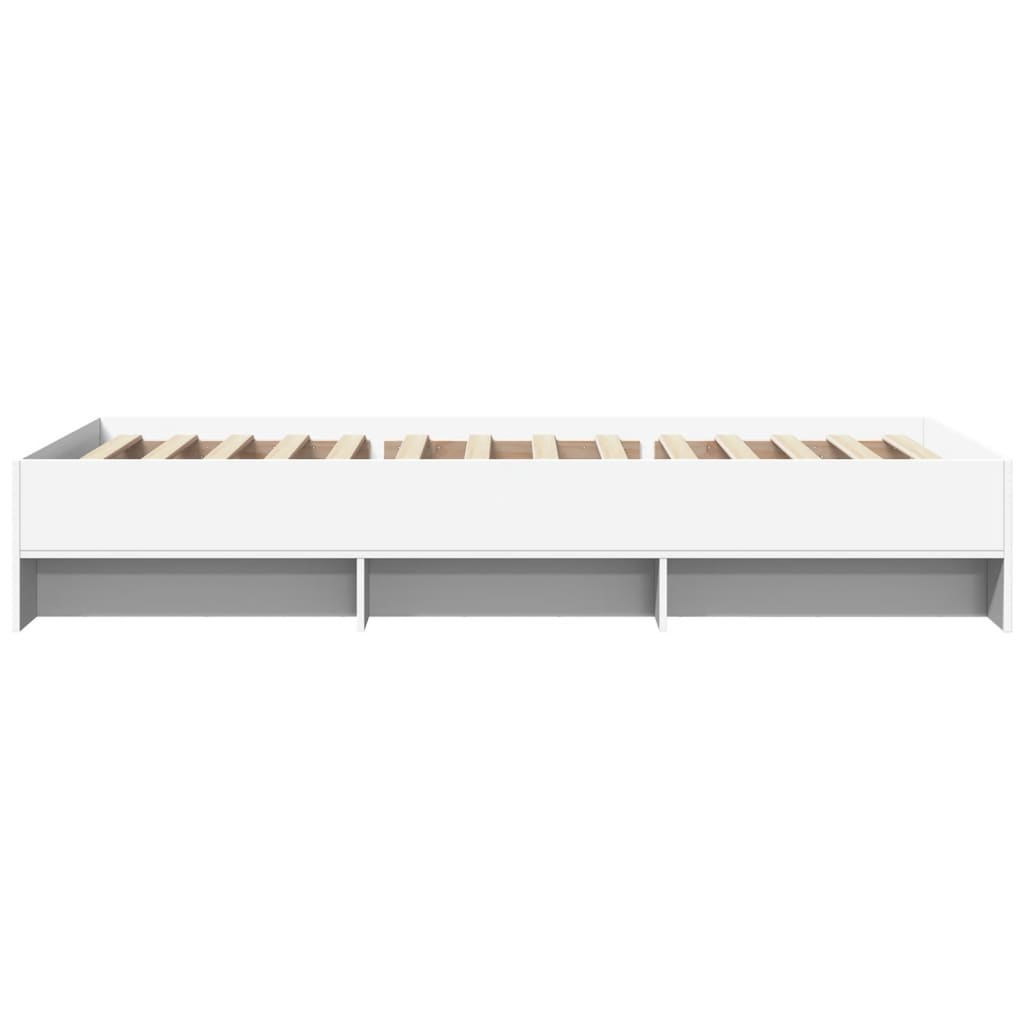 Okvir za krevet bijeli 100 x 200 cm konstruirano drvo