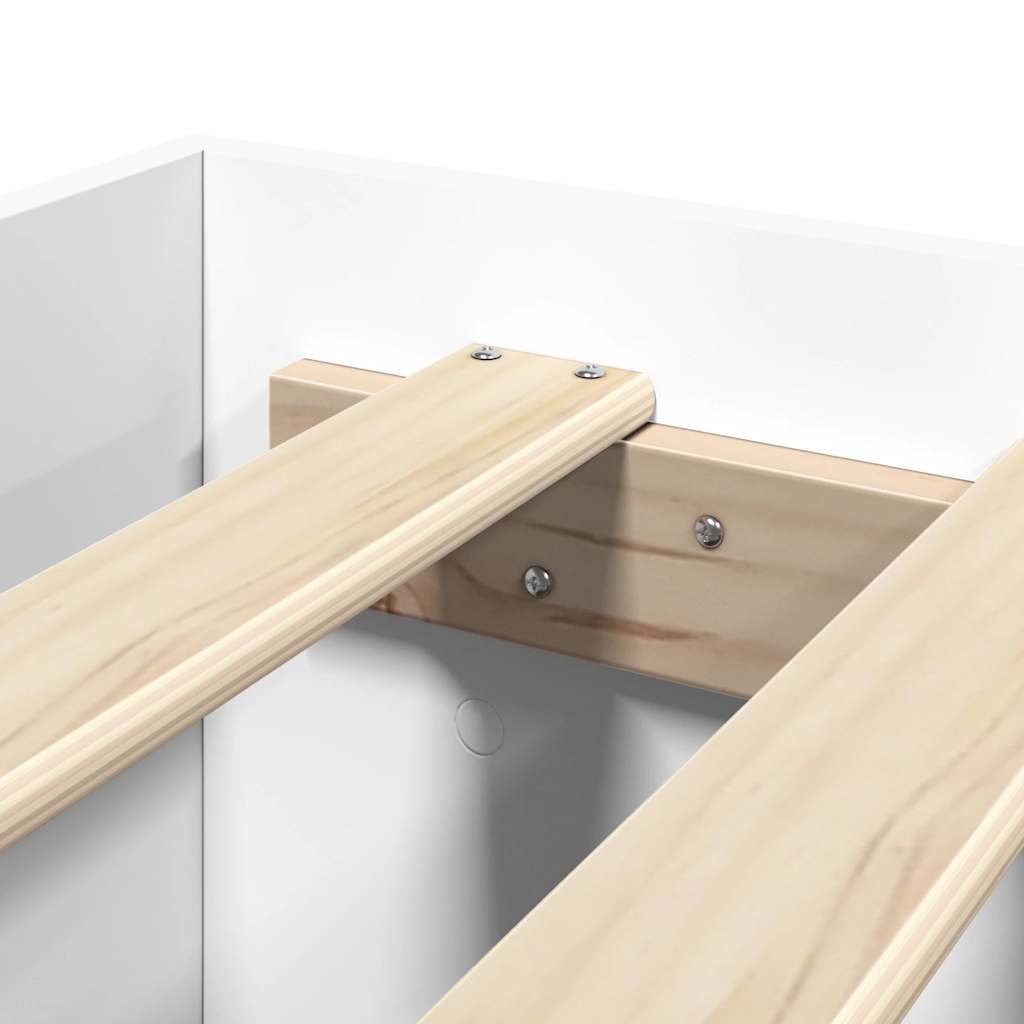 Okvir za krevet bijeli 90x200 cm konstruirano drvo