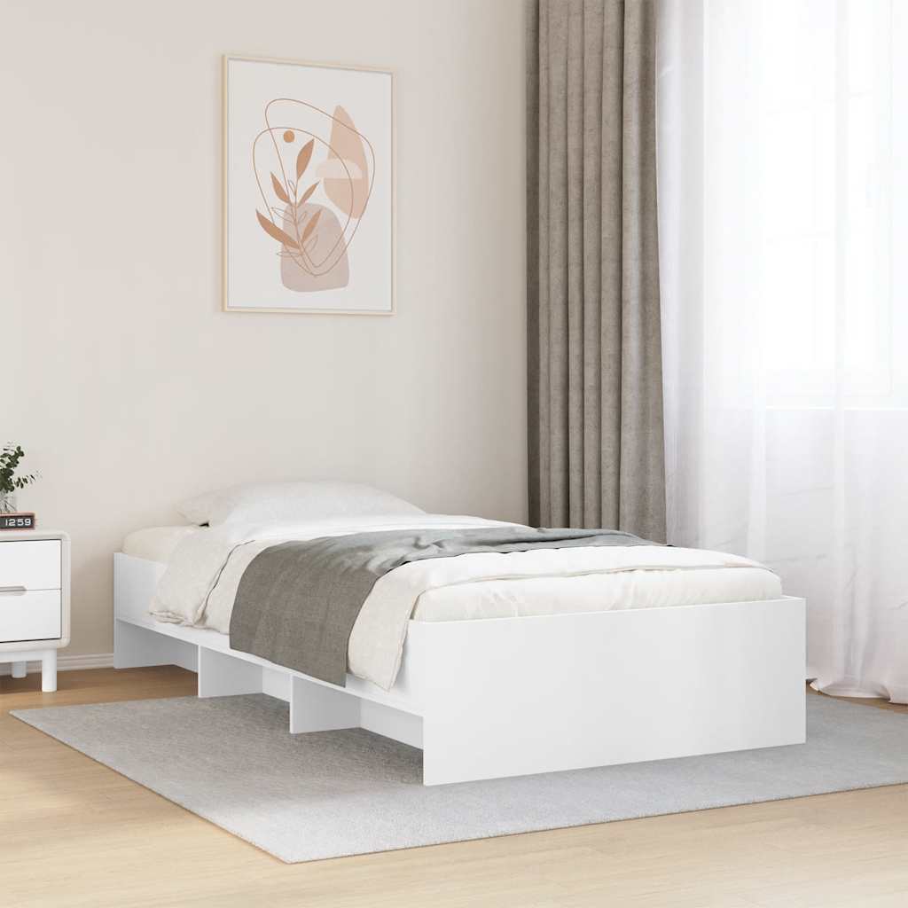 Okvir za krevet bijeli 90x200 cm konstruirano drvo