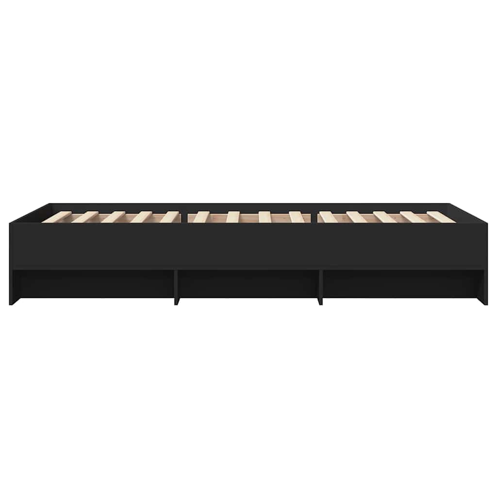 Okvir za krevet crni 90x200 cm konstruirano drvo