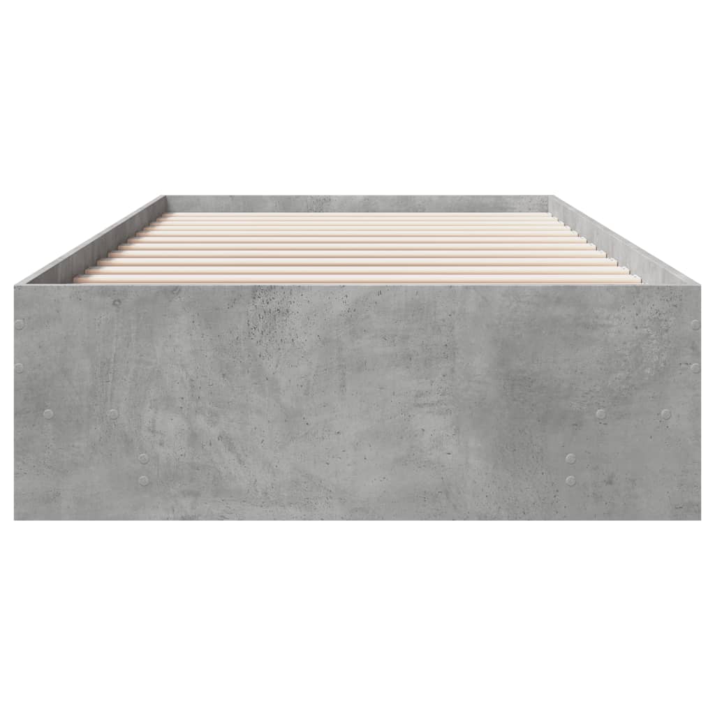 Okvir kreveta boja betona 90x200 cm od konstruiranog drva