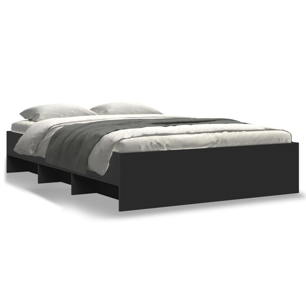Okvir za krevet crni 140x190 cm konstruirano drvo