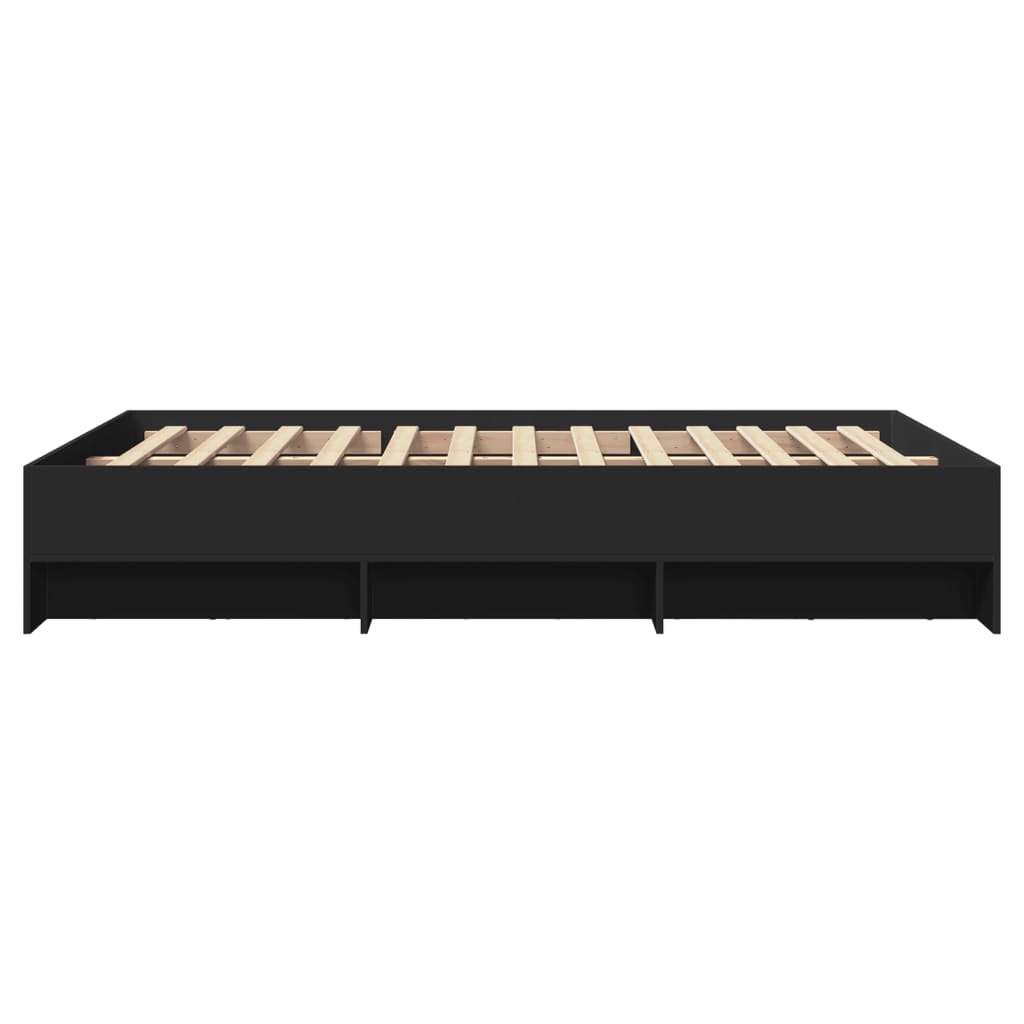 Okvir za krevet crni 140x190 cm konstruirano drvo