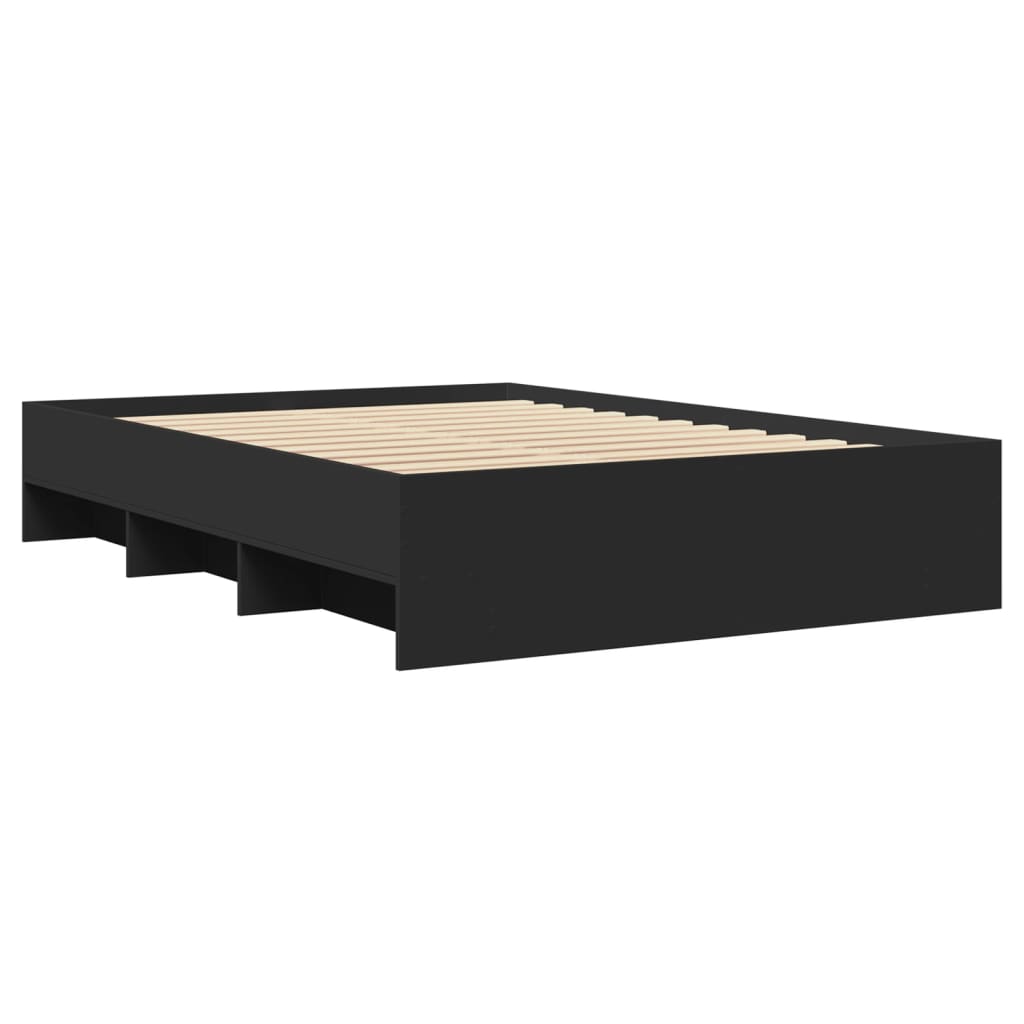 Okvir za krevet crni 140x190 cm konstruirano drvo