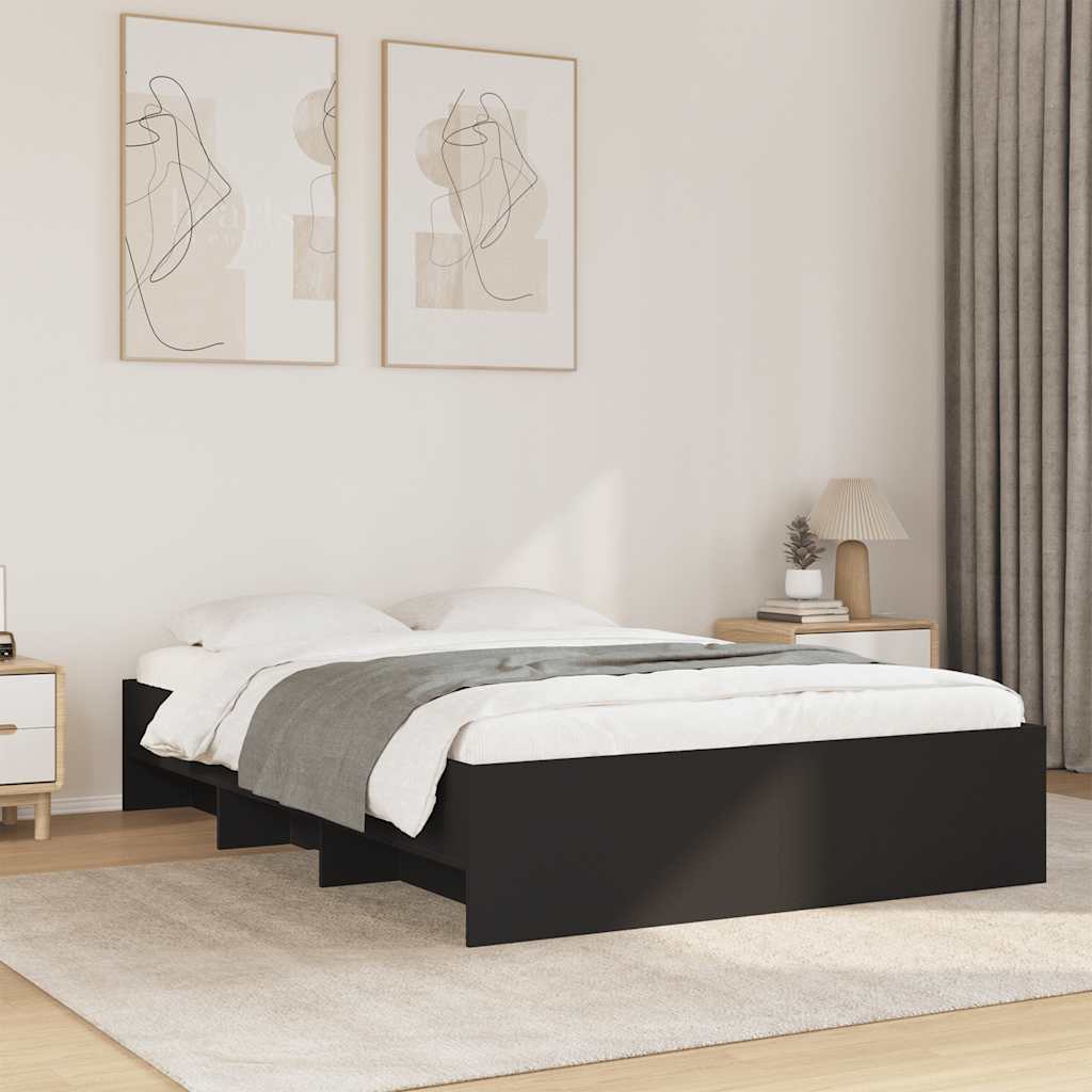 Okvir za krevet crni 120x190 cm konstruirano drvo