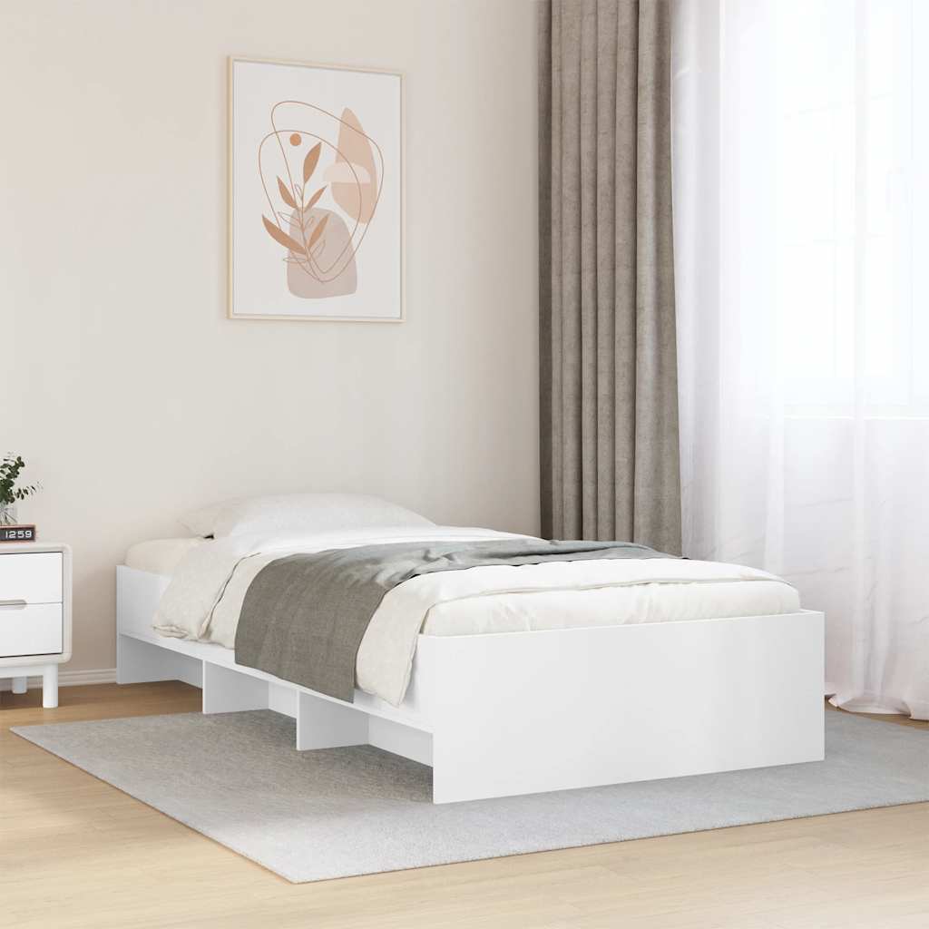 Okvir za krevet bijeli 90x190 cm konstruirano drvo