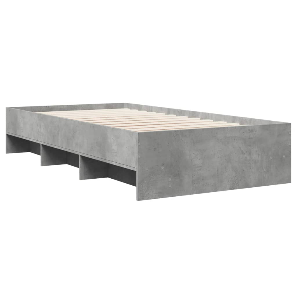 Okvir kreveta boja betona 90 x 190 cm od konstruiranog drva