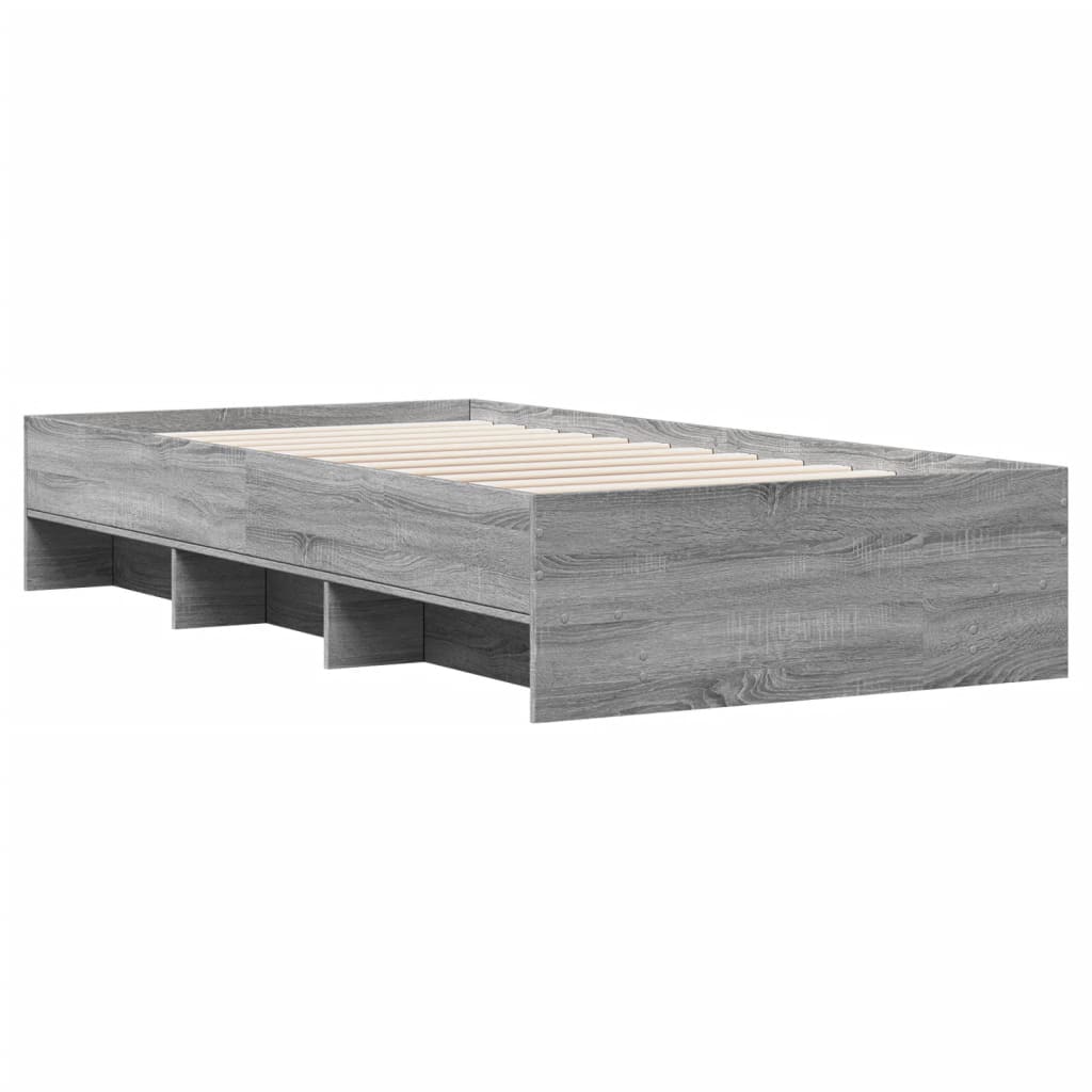 Okvir za krevet boja hrasta 75 x 190 cm od konstruiranog drva