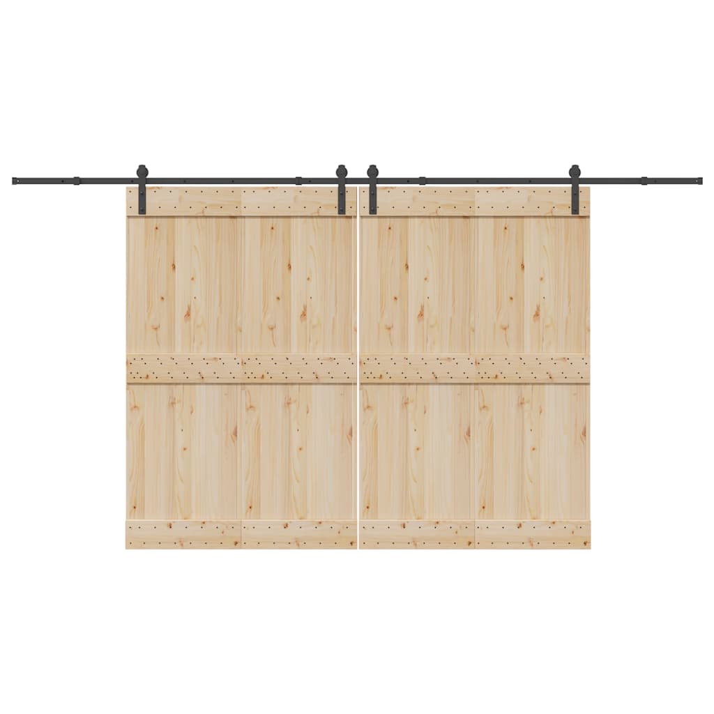 Pribor za klizna vrata 400 cm čelični crni