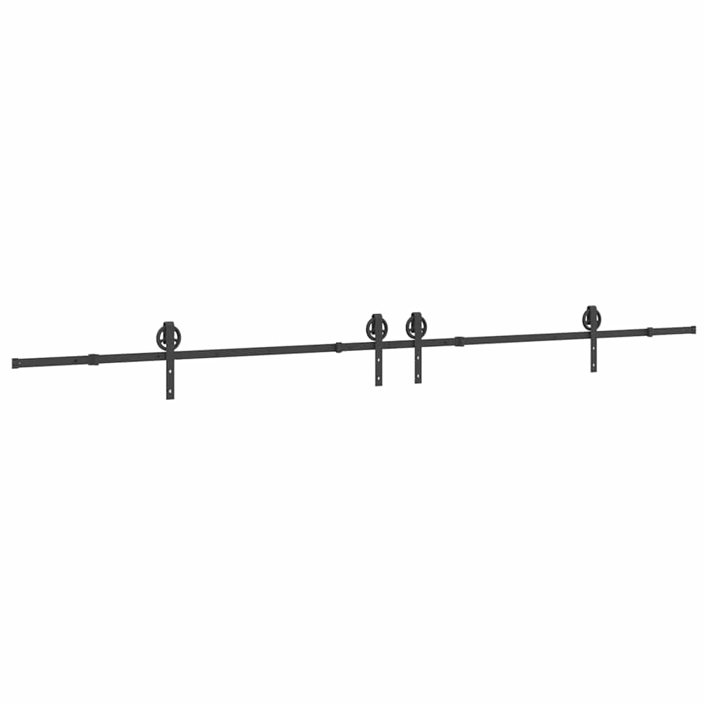 Pribor za klizna vrata 400 cm čelični crni