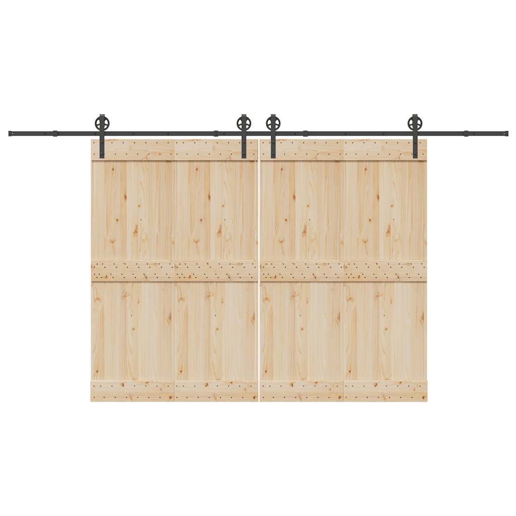 Pribor za klizna vrata 400 cm čelični crni
