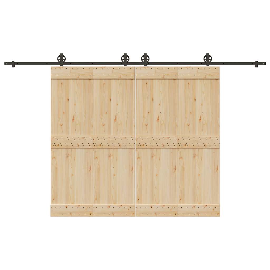 Pribor za klizna vrata 366 cm čelični crni