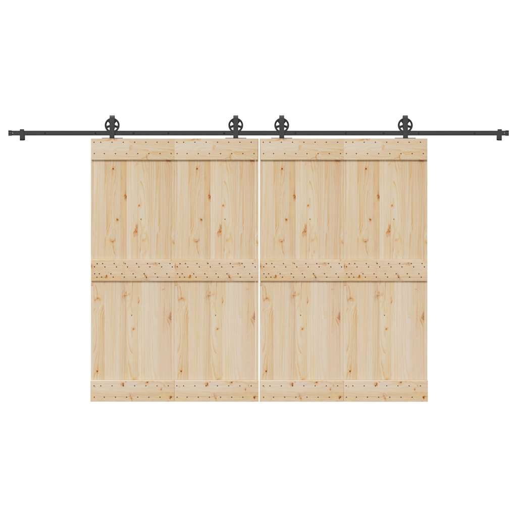 Pribor za klizna vrata 400 cm čelični crni