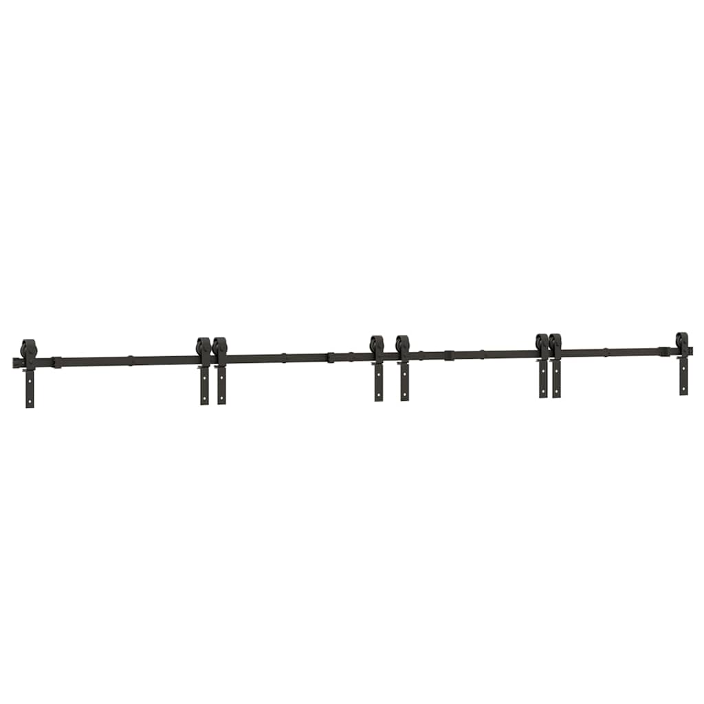 Pribor za klizna vrata 366 cm čelični crni
