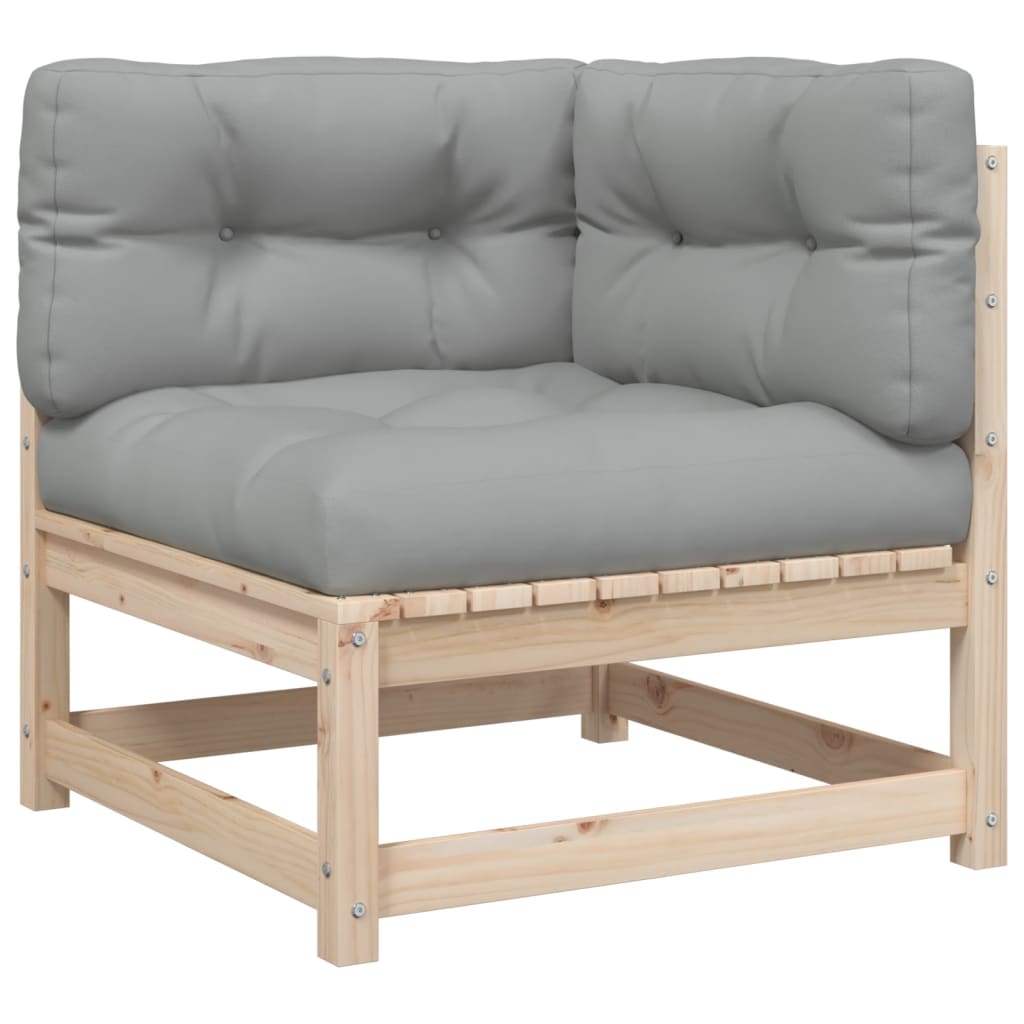 3-dijelni set vrtnih sofa od masivne borovine s jastucima