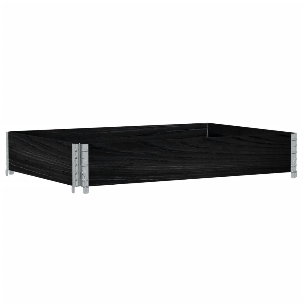 Okvir za palete crni 120 x 60 cm od masivne borovine