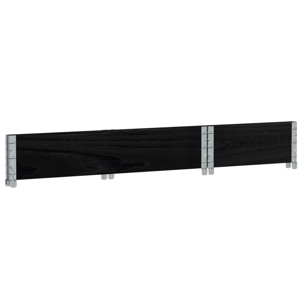 Okvir za palete crni 100 x 50 cm od masivne borovine