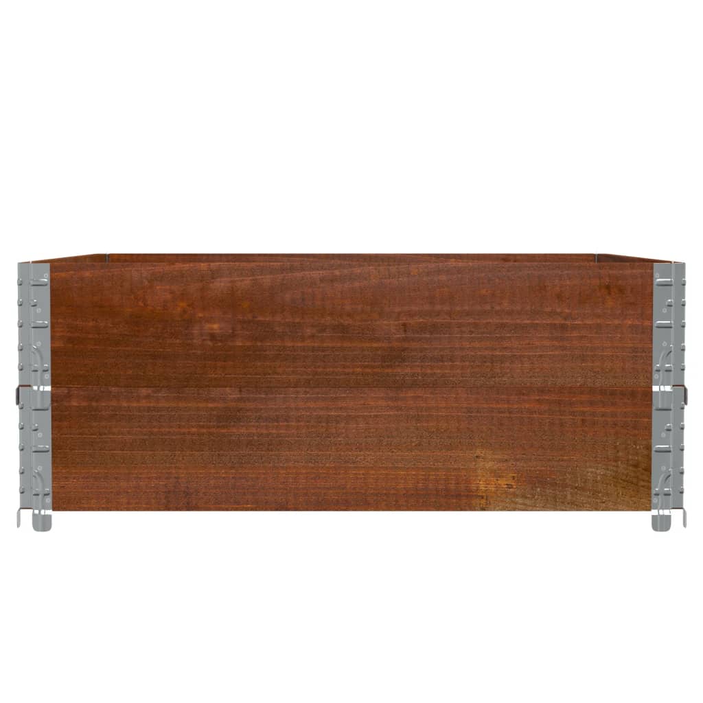 Okviri za palete 2 kom smeđi 100 x 100 cm od masivne borovine